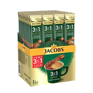 کافی میکس سه در یک گلد با عطر و طعم ملایم 40 عددی جاکوبز 720 گرمی وارداتی اورجینال بارکد 8714599610565
