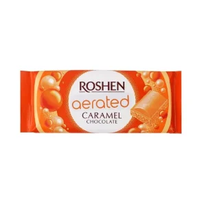 شکلات روشن ROSHEN bubble CARAMEL chocolate کاراملی حباب دار 80 گرمی وارداتی اورکراین بارکد 4823077626241