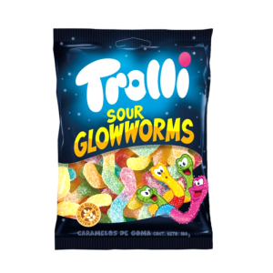 پاستیل آلمانی ترش طرح کرم trolli وزن 150 گرمی وارداتی آلمانی بارکد 4000512463429