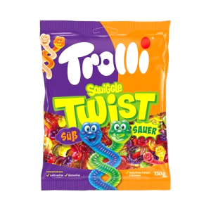 پاستیل آلمانی پیچ خورده طرح کرم و مار trolli وزن 150 گرمی وارداتی آلمانی بارکد 4000512463665